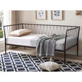 Kings Brand Furniture Modern Twin Size Metal Daybed Frame with Mattress Support, Day Bed for Living Room, Bedroom, Guest Room, Bronze