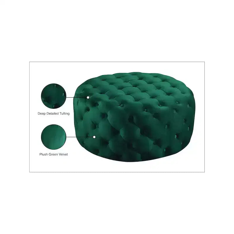 Panca Pouf Capitonnè in Velluto