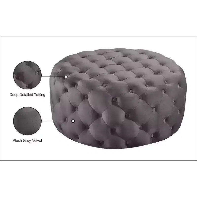 Panca Pouf Capitonnè in Velluto