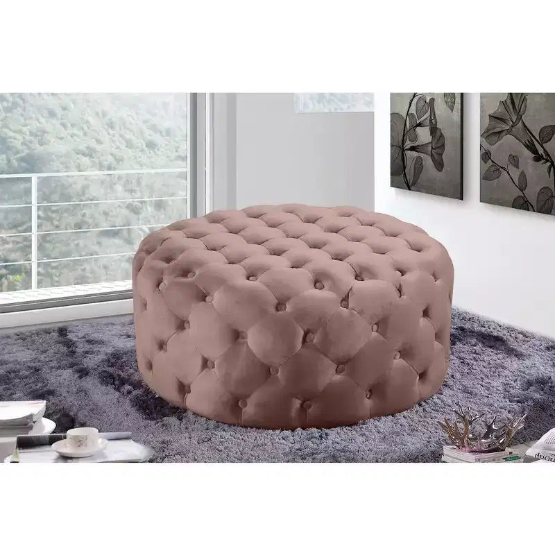 Panca Pouf Capitonnè in Velluto