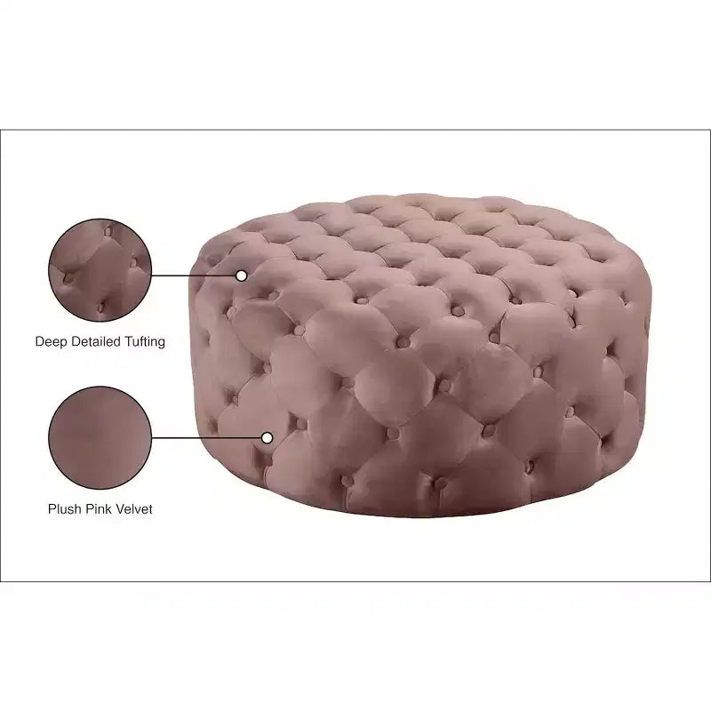 Panca Pouf Capitonnè in Velluto