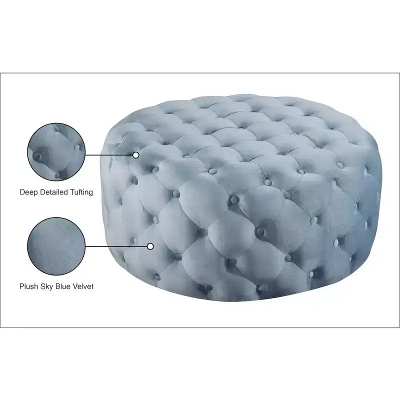 Panca Pouf Capitonnè in Velluto