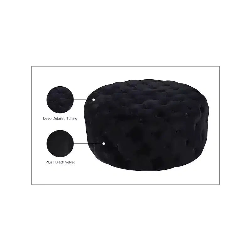 Panca Pouf Capitonnè in Velluto