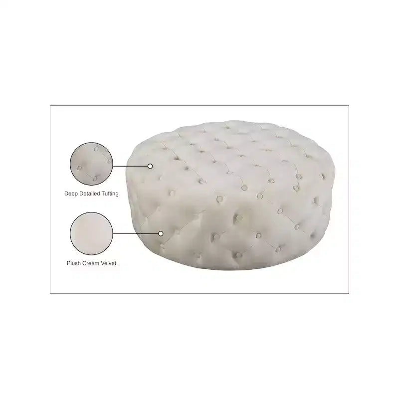 Panca Pouf Capitonnè in Velluto