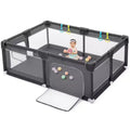 GOTGELIF 74x50 4-Panel Baby Playpen Spacious & Secure Portable Playard