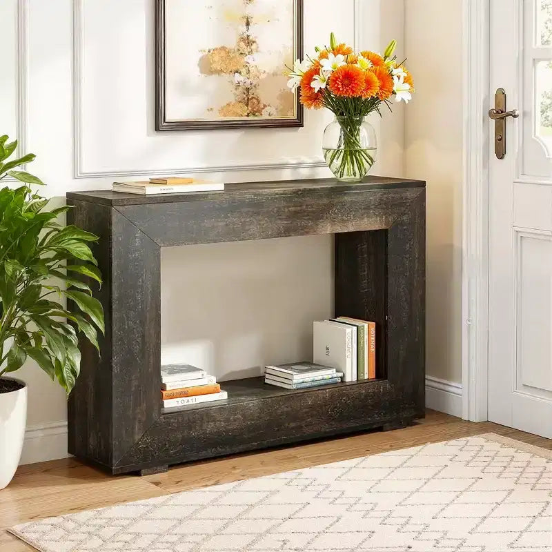 Tavolo Console Rustico con Finitura Effetto Legno