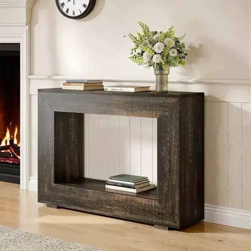 Tavolo Console Rustico con Finitura Effetto Legno