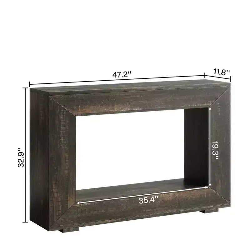 Tavolo Console Rustico con Finitura Effetto Legno
