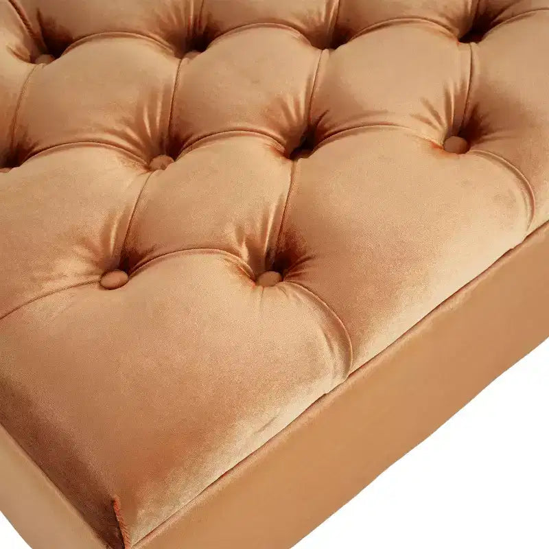 Panca Contenitore Ottomana Rettangolare con Coperchio Imbottito