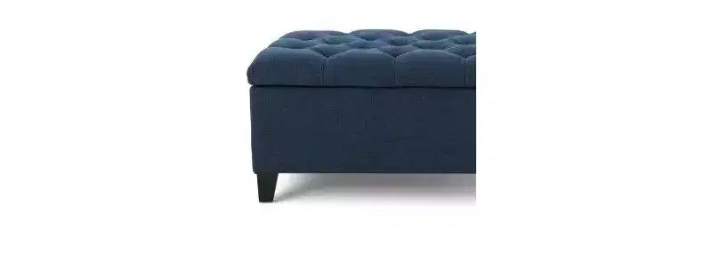 Panca Contenitore Ottomana Rettangolare con Coperchio Imbottito