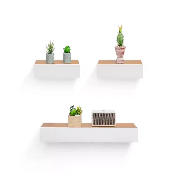 Mensola da parete flottante in legno da 23,6" con staffa invisibile