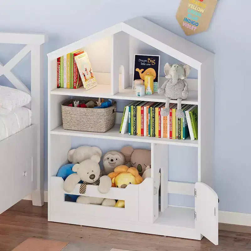 Libreria a casetta per bambini con luce a sensore di movimento
