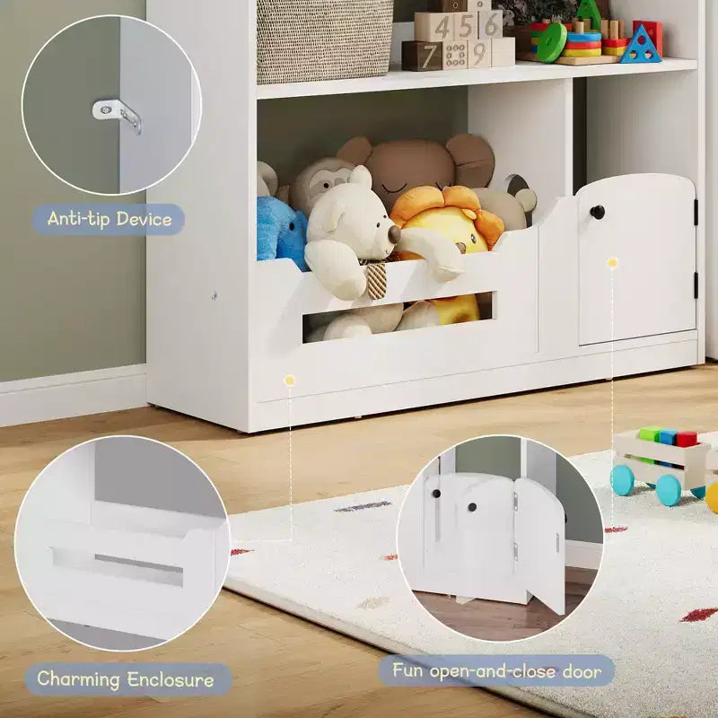 Libreria a casetta per bambini con luce a sensore di movimento