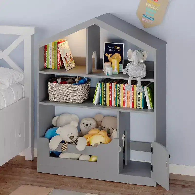 Libreria a casetta per bambini con luce a sensore di movimento