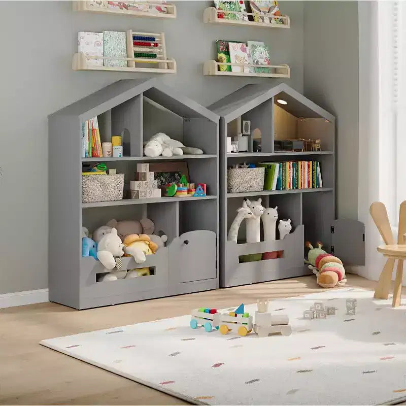 Libreria a casetta per bambini con luce a sensore di movimento