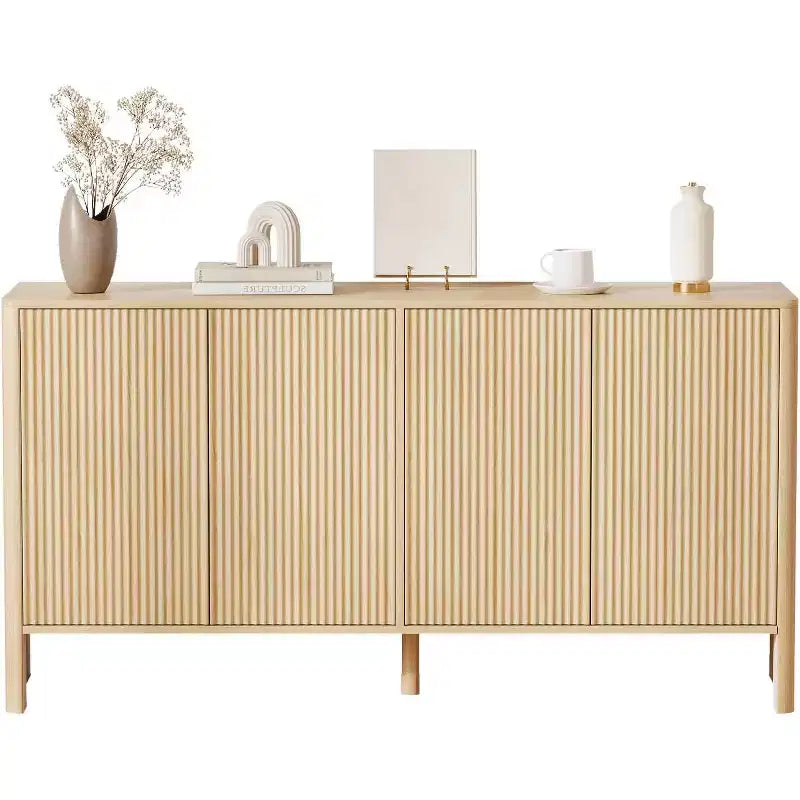 Credenza con scanalature da 58 pollici con ripiani regolabili