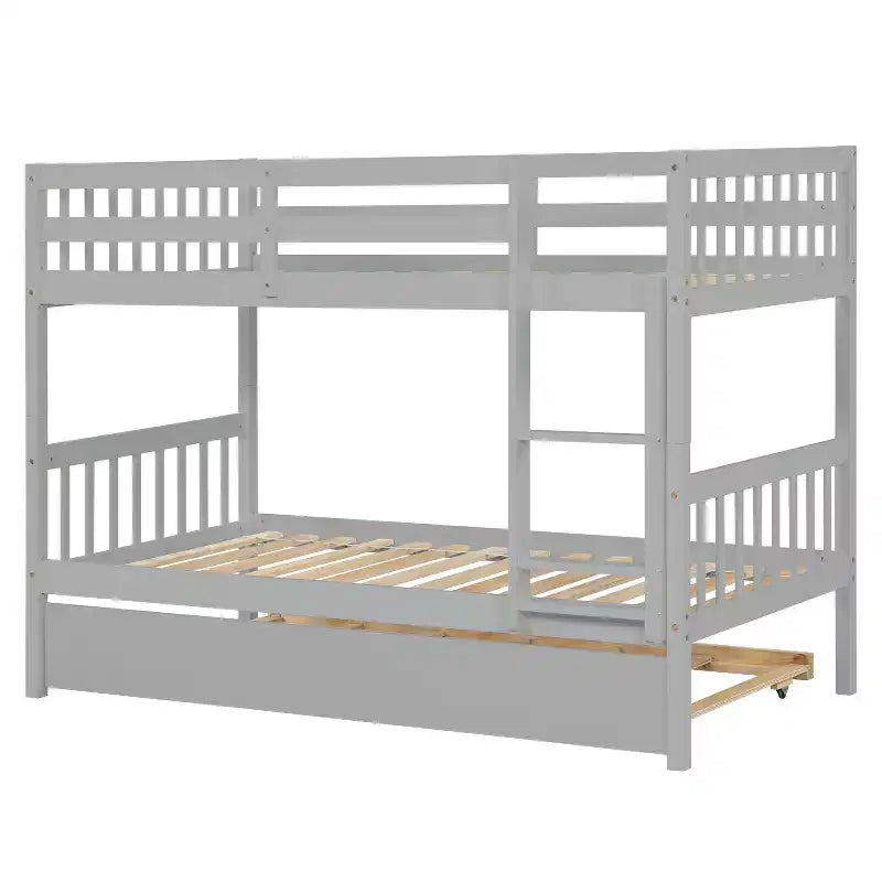 Letto a castello in legno con letto estraibile, convertibile in 2 letti singoli