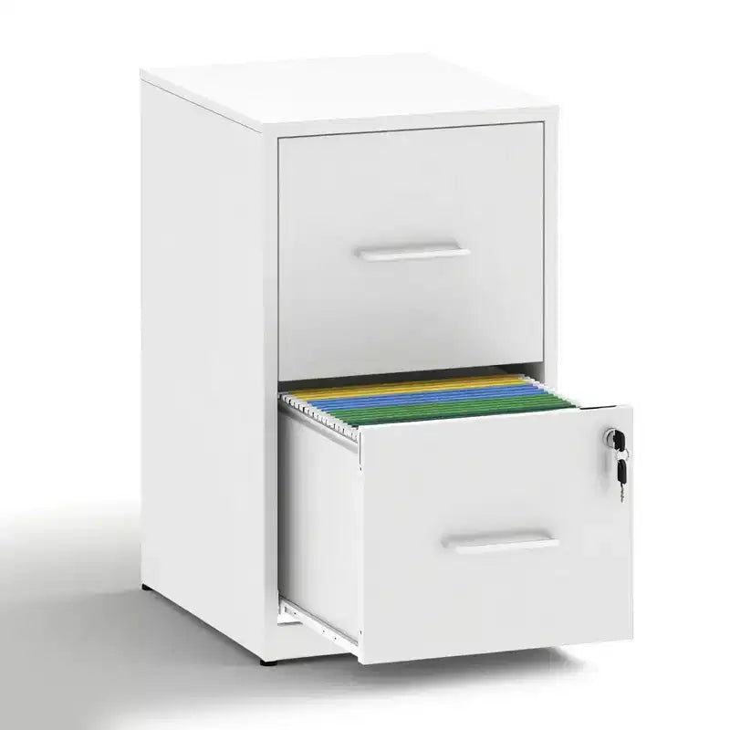 Classificatore verticale a 2 cassetti con serratura – Acciaio, Letter/Legal/A4/F4, Antiribaltamento, Nero