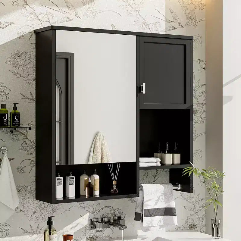 Mobiletto da bagno a muro 29'' x 28'' con specchio e portasciugamani
