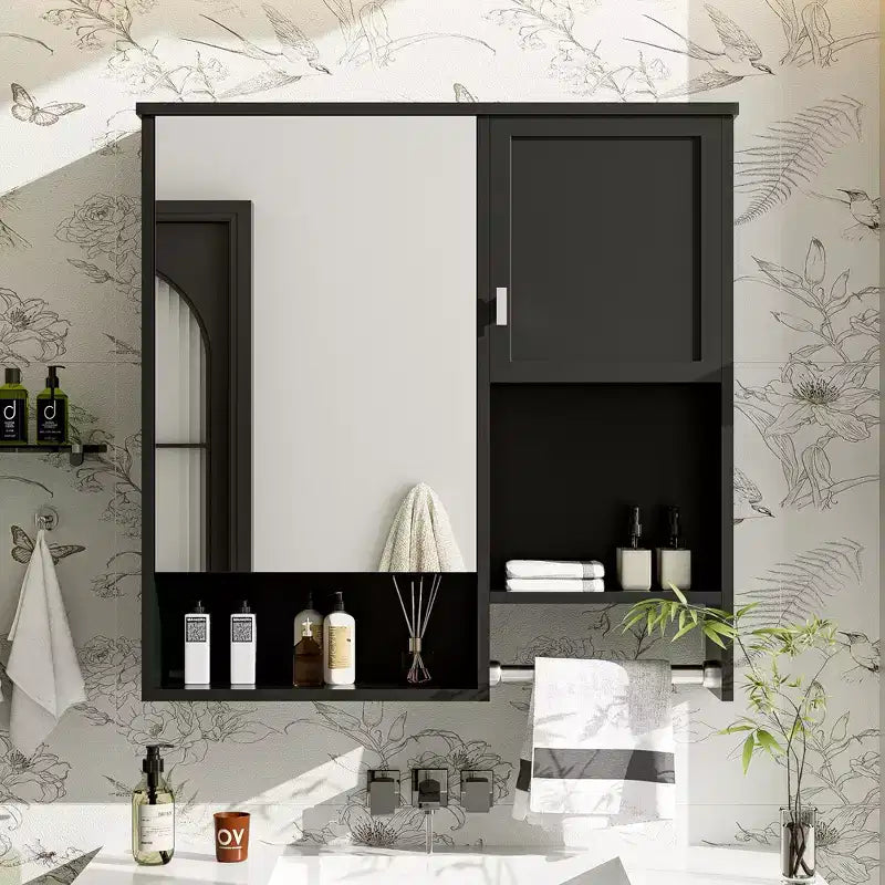 Mobiletto da bagno a muro 29'' x 28'' con specchio e portasciugamani