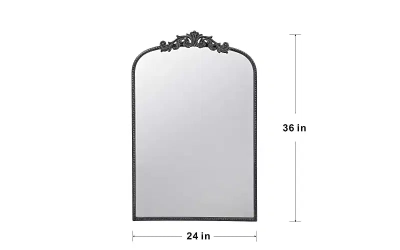 Specchio da parete ottagonale 36" x 24" con cornice in ferro